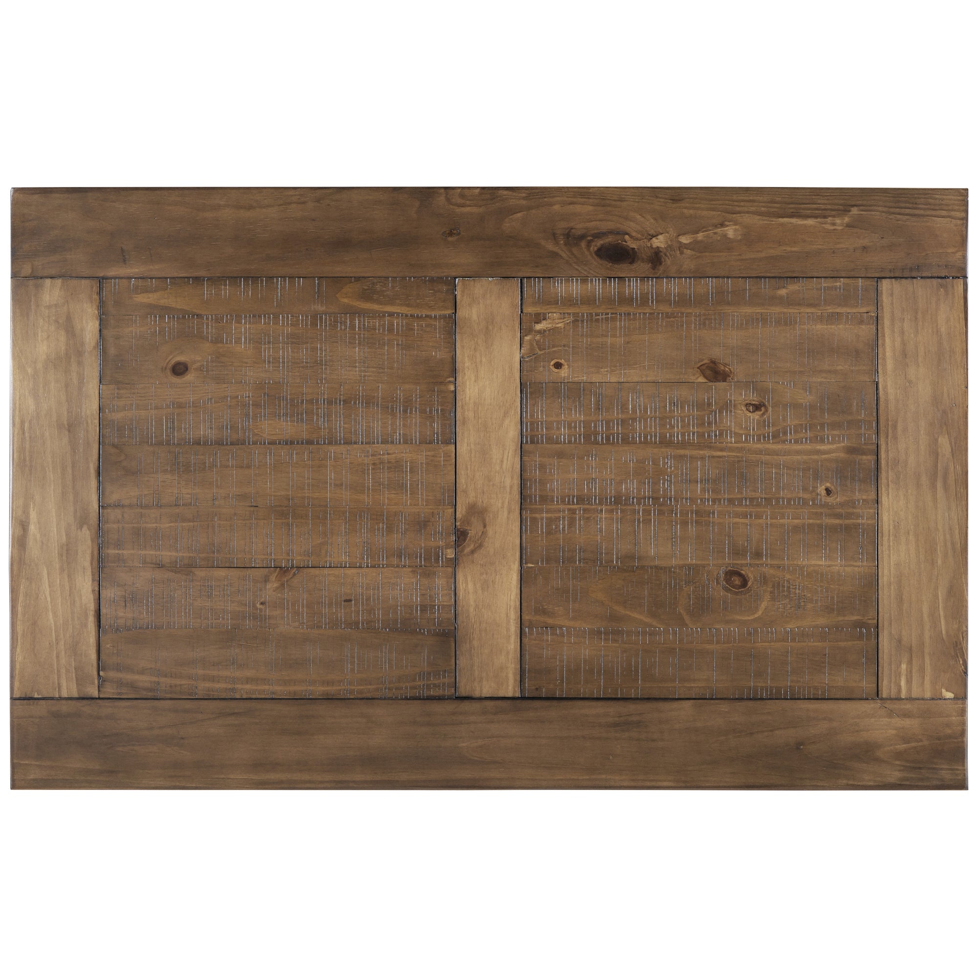 U STYLE Rustic Floor Shelf Coffee Table with walnut-pine