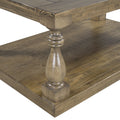 Rustic Floor Shelf Coffee Table With Storage,Solid Pine Wood As Same As Wf287269Aad Yellow Brown Pine