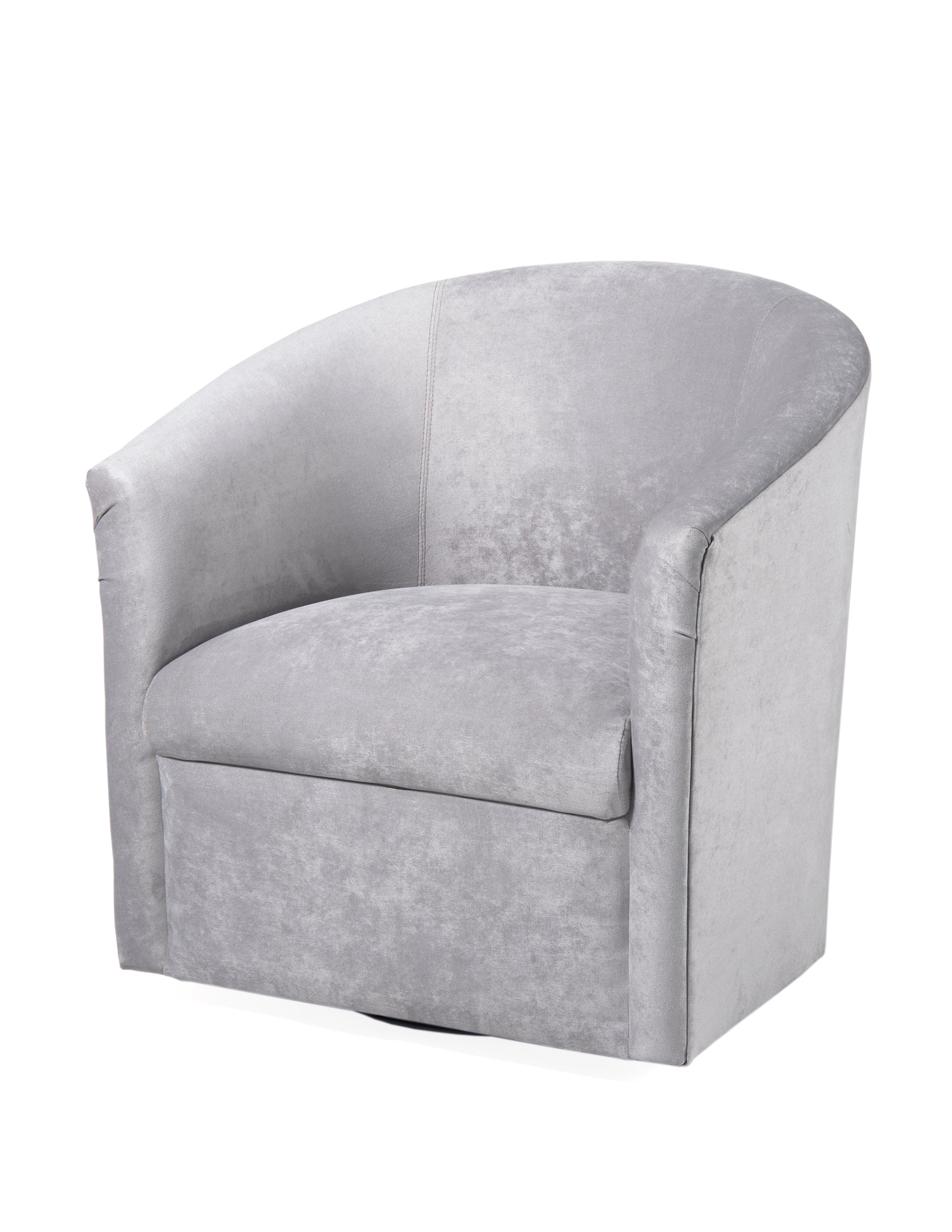 Eden Silver Swivel Chair Silver Foam Polyester