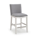 Asheboro Grey Counter Stool White Foam Fabric