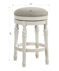 Colerain Backless Counter Stool Beige Foam Fabric