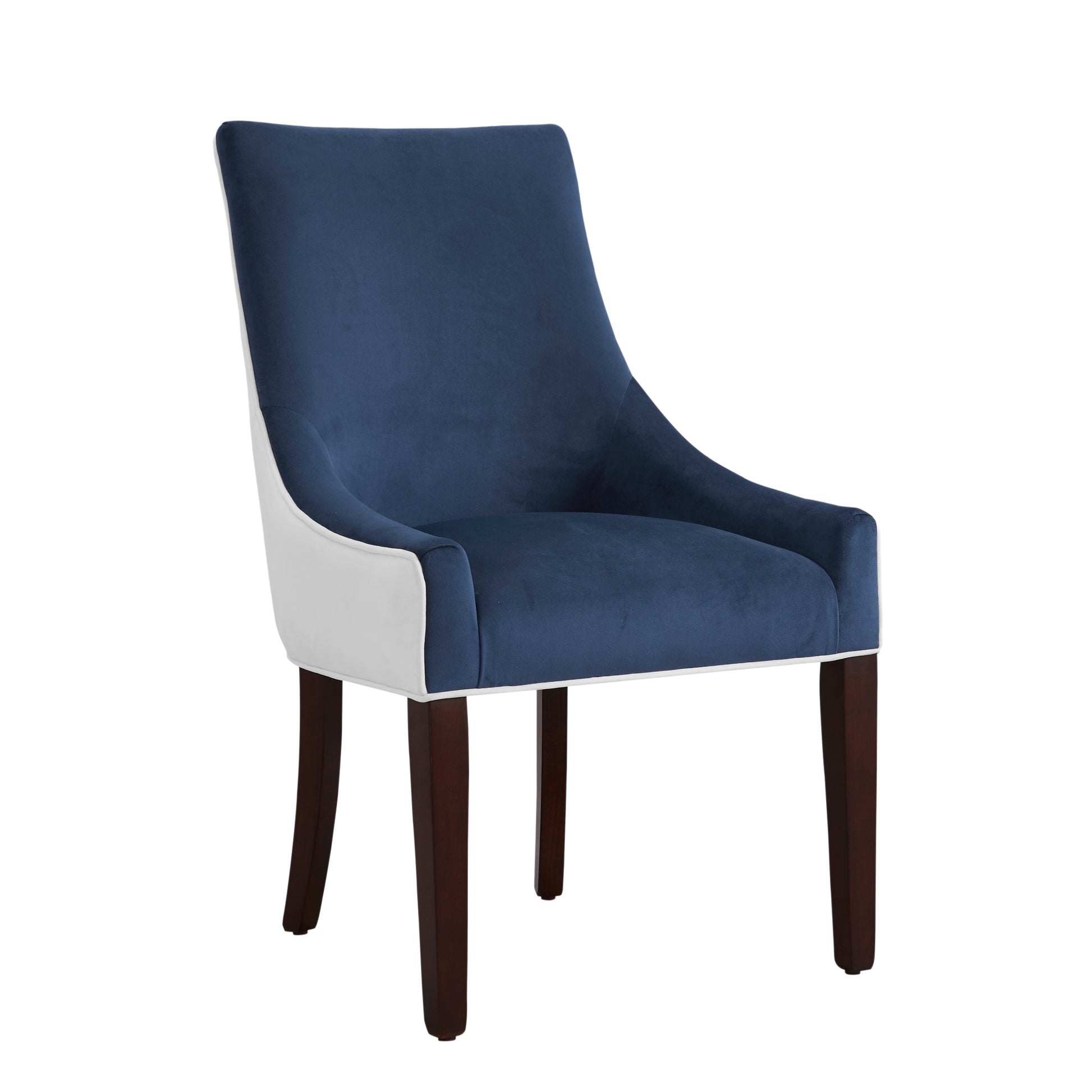 Jackson Upholstered Dining Chair Navy Blue Multicolor Foam Polyester