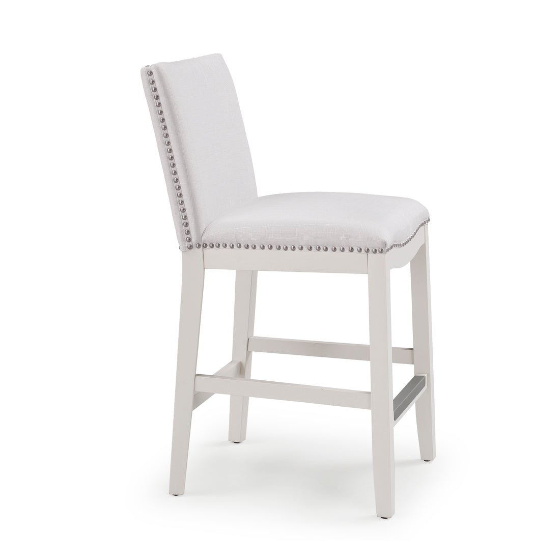 Asheboro Snow Counter Stool White Foam Fabric