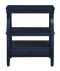 Newland Midnight Blue Storage Nightstand Navy Blue Wood Plywood