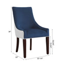 Jackson Upholstered Dining Chair Navy Blue Multicolor Foam Polyester