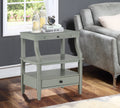 Newland Antique Grey Storage Nightstand Antique Gray Wood Plywood