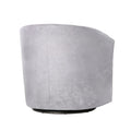 Eden Silver Swivel Chair Silver Foam Polyester