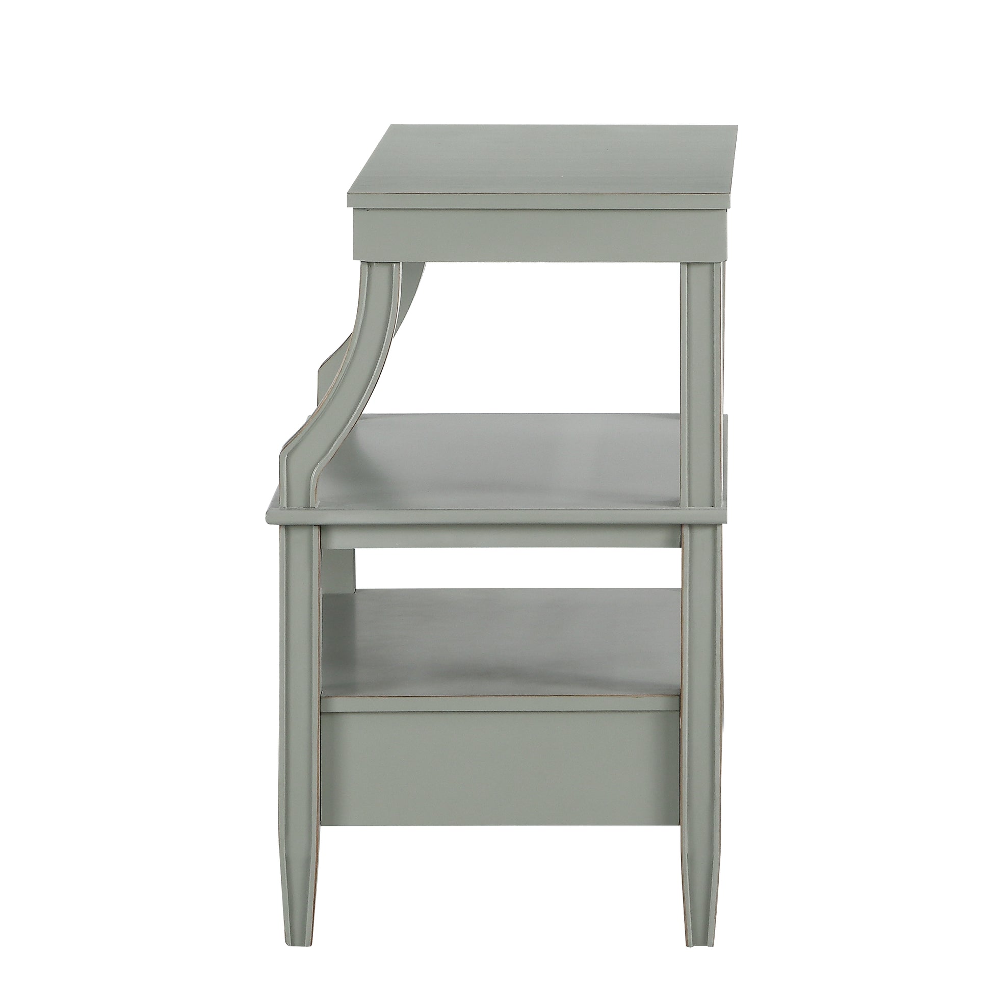 Newland Antique Grey Storage Nightstand Antique Gray Wood Plywood
