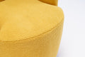 Teddy Fabric Swivel Accent Armchair Barrel Chair With Black Powder Coating Metal Ring,Yellow Yellow Foam Upholstered