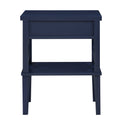 Madison Midnight Blue Nightstand Dark Blue Wood Mdf