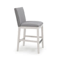 Asheboro Grey Counter Stool White Foam Fabric