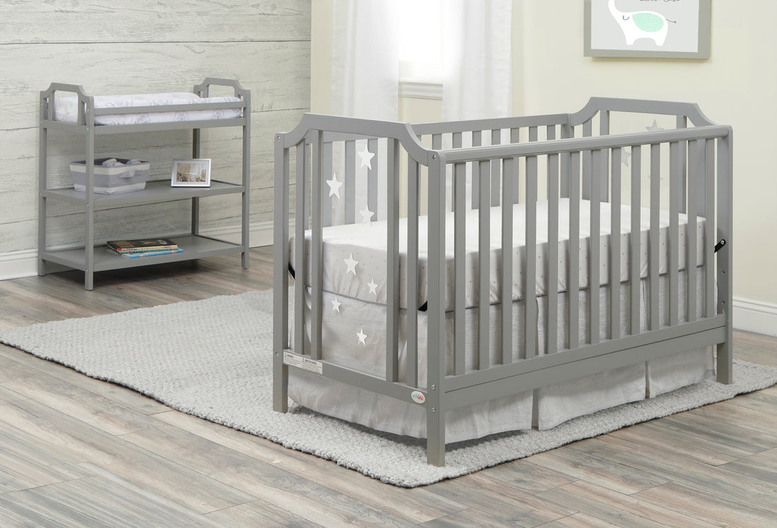 Celeste Changing Table Light Gray Light Gray Solid Wood