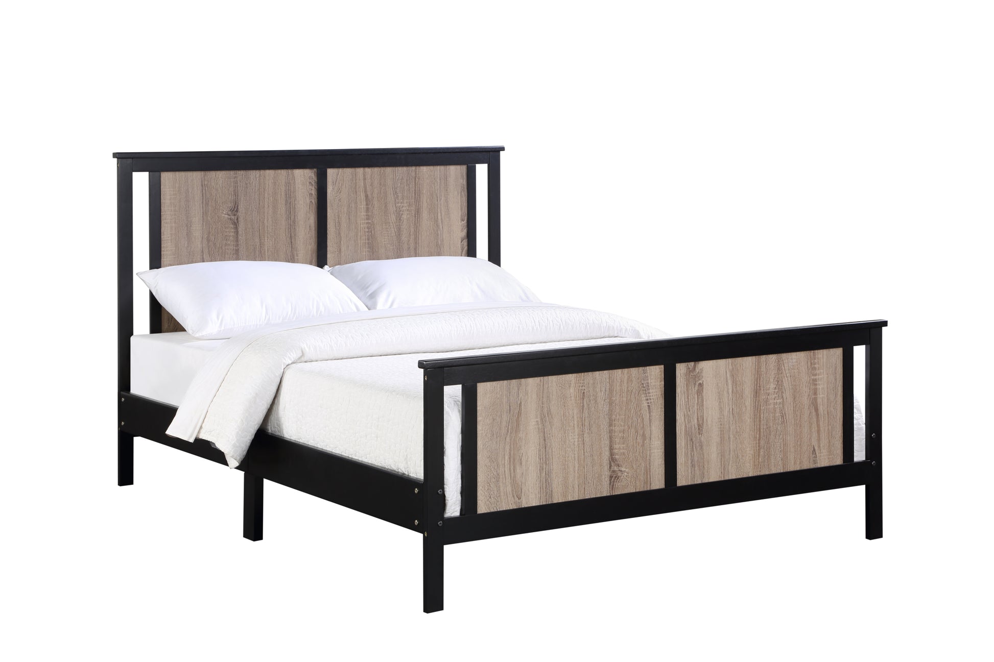 Connelly Reversible Panel Full Bed Black Vintage black-solid wood