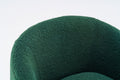 Teddy Fabric Swivel Accent Armchair Barrel Chair With Black Powder Coating Metal Ring,Dark Green Green Foam Upholstered