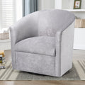 Eden Silver Swivel Chair Silver Foam Polyester