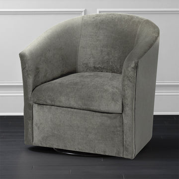Eden Ash Swivel Chair Grey Foam Polyester