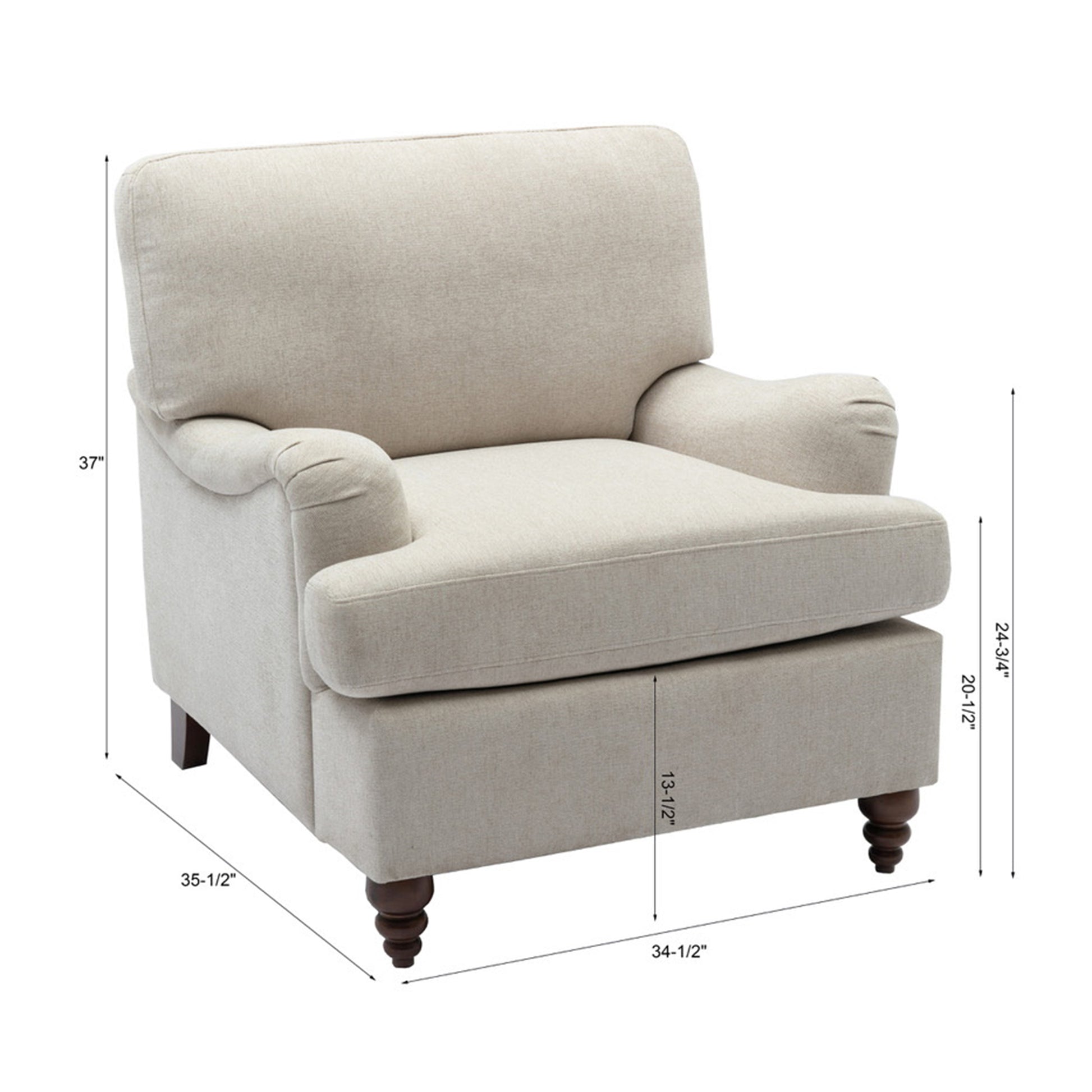 Candor Arm Chair Sea Oat Light Beige Foam Polyester