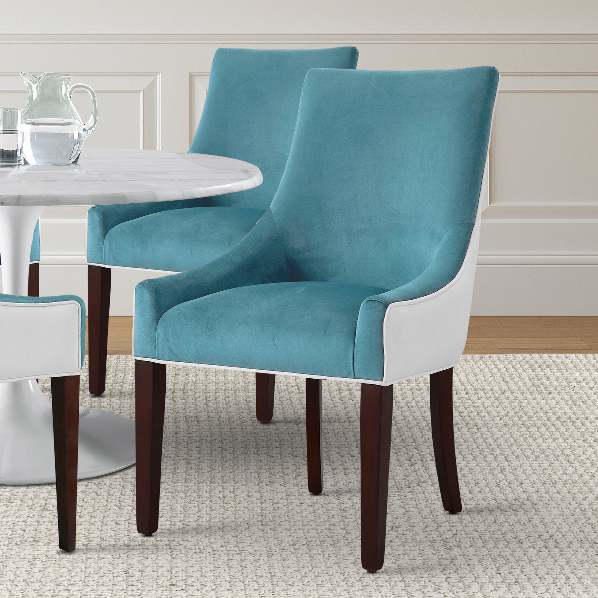 Jackson Upholstered Dining Chair Seafoam Multicolor Foam Polyester