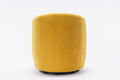 Teddy Fabric Swivel Accent Armchair Barrel Chair With Black Powder Coating Metal Ring,Yellow Yellow Foam Upholstered