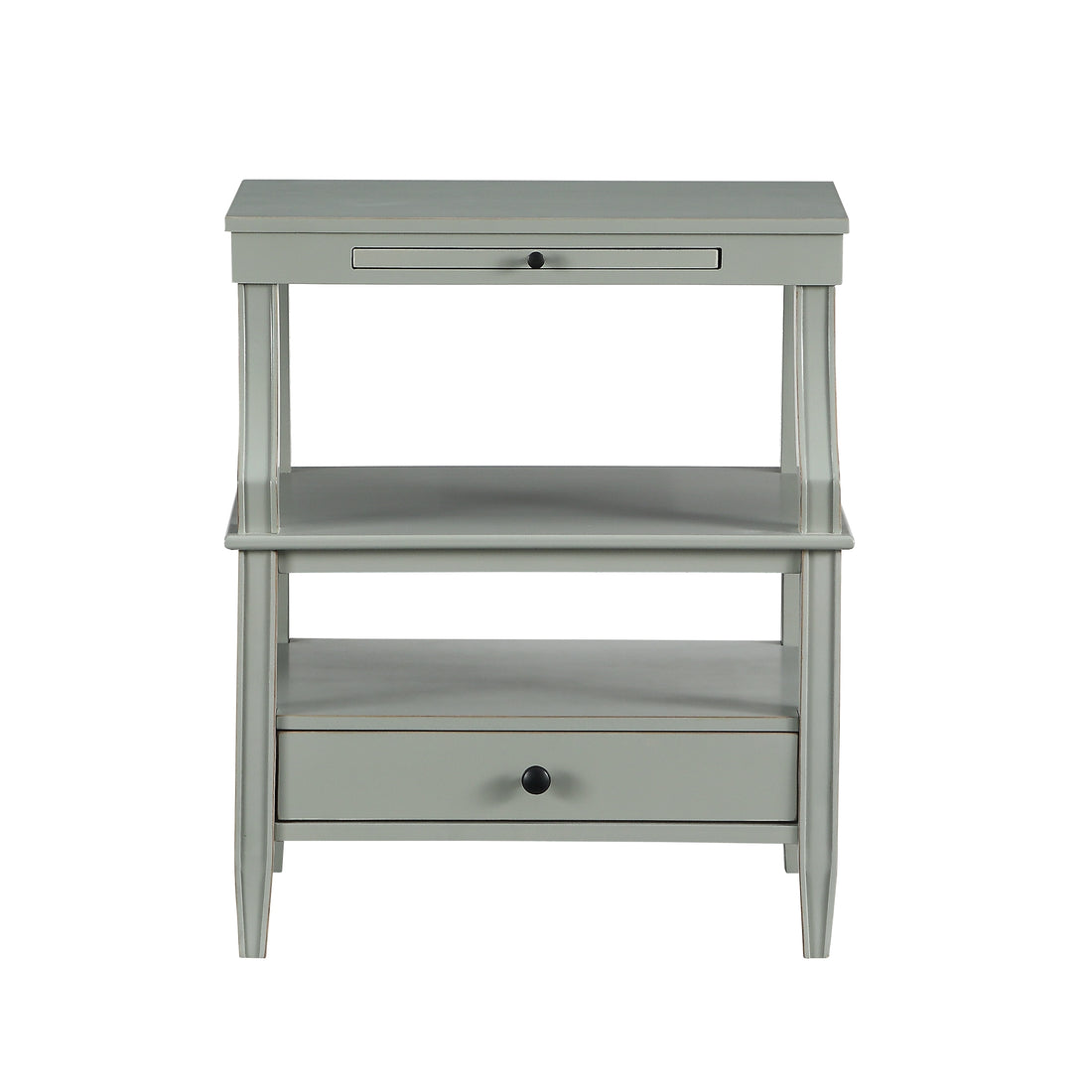 Newland Antique Grey Storage Nightstand Antique Gray Wood Plywood