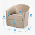 Eden Sand Swivel Chair Beige Foam Polyester