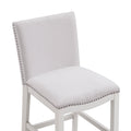 Asheboro Snow Counter Stool White Foam Fabric