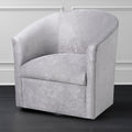 Eden Silver Swivel Chair Silver Foam Polyester