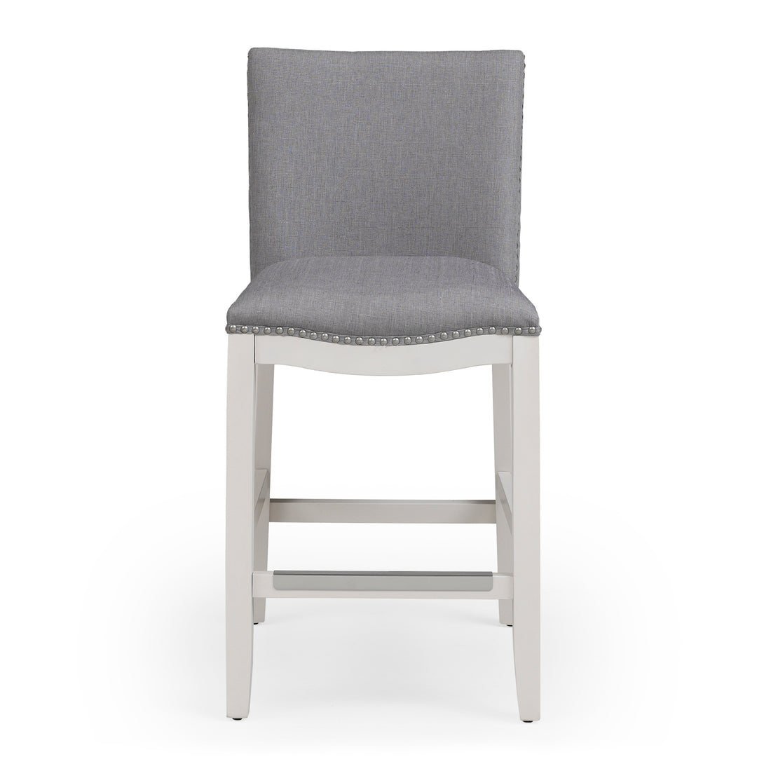 Asheboro Grey Counter Stool White Foam Fabric