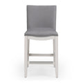 Asheboro Grey Counter Stool White Foam Fabric