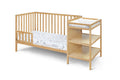 Palmer 3 In 1 Convertible Crib And Changer Combo Natural Natural Solid Wood