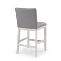 Asheboro Grey Counter Stool White Foam Fabric