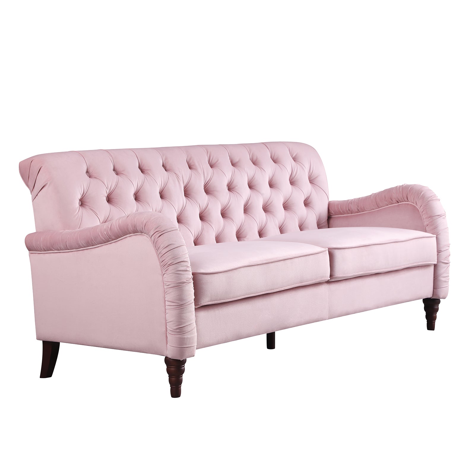 Chesterfield Sofa 3 Seater ,Modern Sofa,Pink Color Pink Velvet