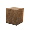 Outdoor Faux Wood Stump Side Table Coffee Table,Side yellow brown-concrete