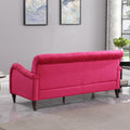 Rose Red Chesterfield 3 Seater ,Modern Sofa Rose Red Velvet