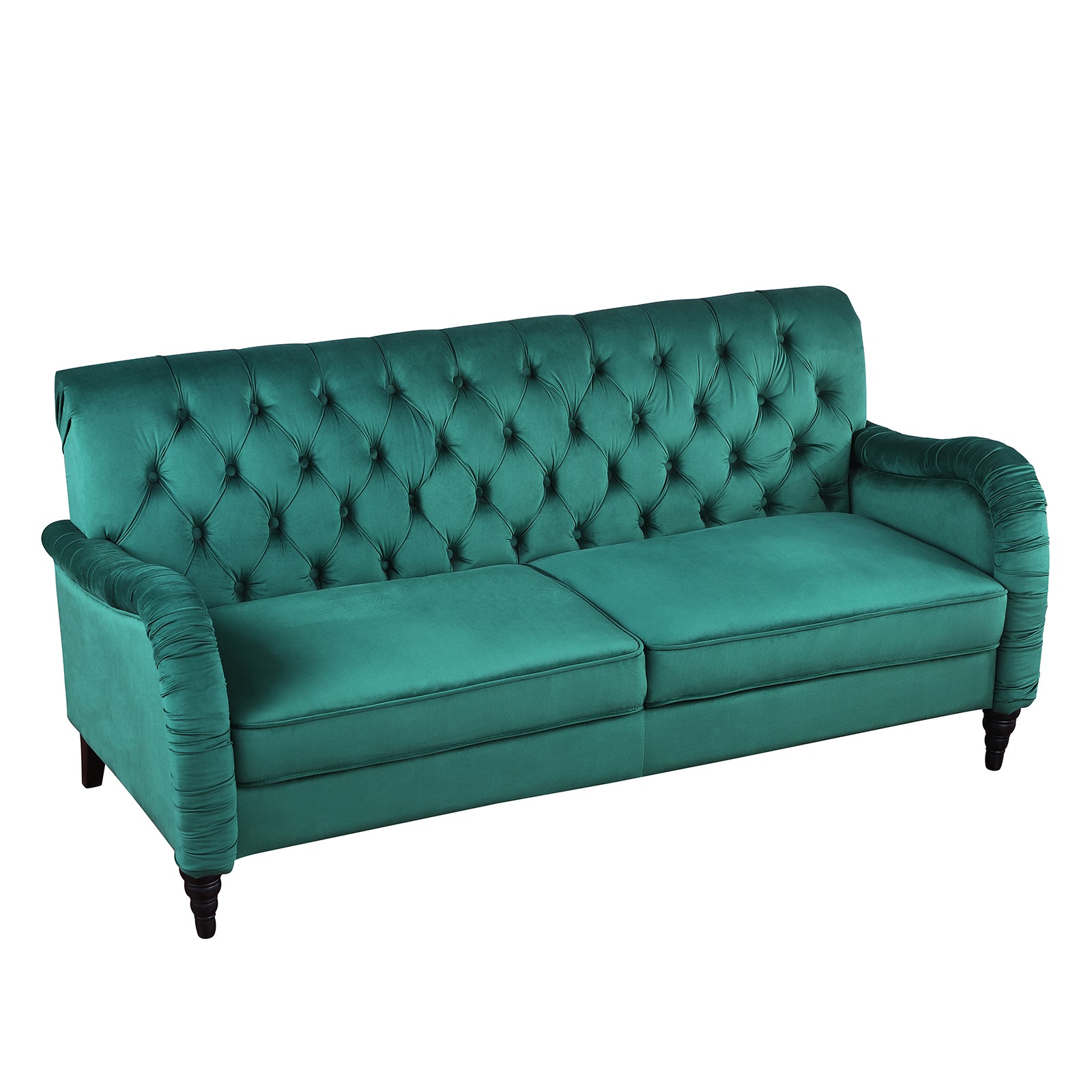 2229,Dark Green Chesterfield 3 Seater ,Modern Sofa Dark Green Velvet