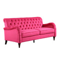 Rose Red Chesterfield 3 Seater ,Modern Sofa Rose Red Velvet