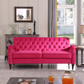 Rose Red Chesterfield 3 Seater ,Modern Sofa Rose Red Velvet