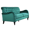 2229,Dark Green Chesterfield 3 Seater ,Modern Sofa Dark Green Velvet