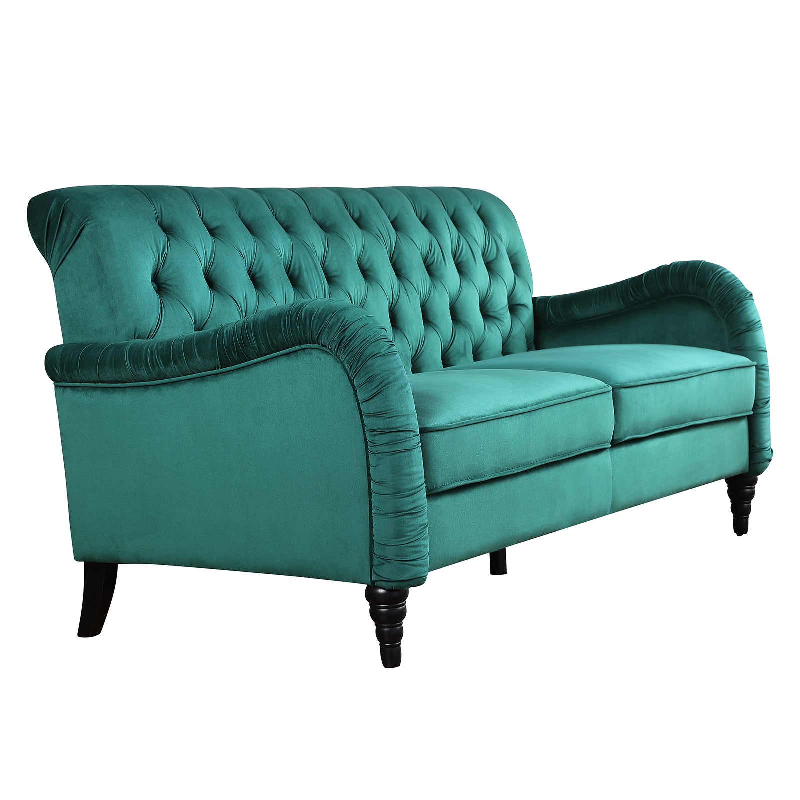 2229,Dark Green Chesterfield 3 Seater ,Modern Sofa Dark Green Velvet