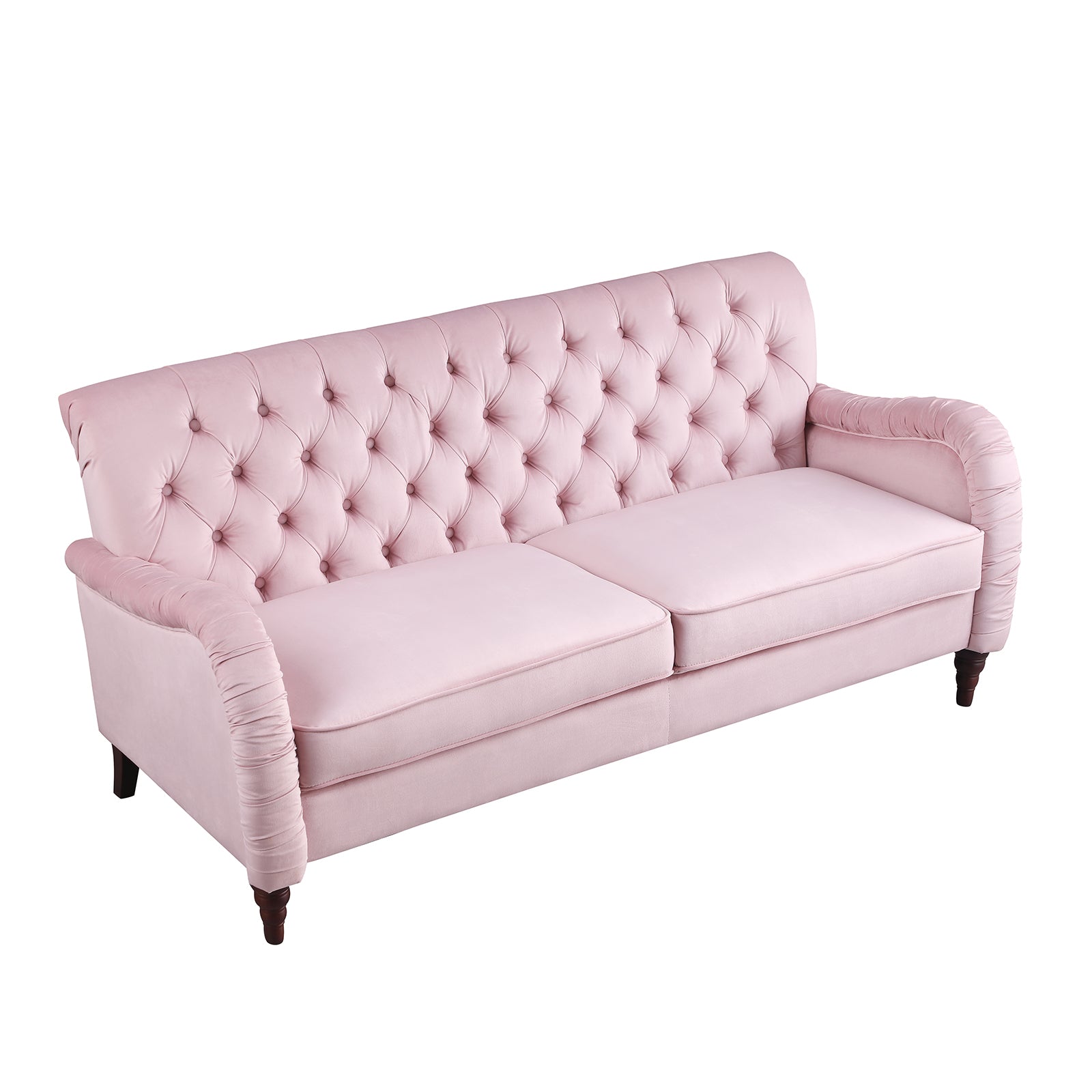 Chesterfield Sofa 3 Seater ,Modern Sofa,Pink Color Pink Velvet