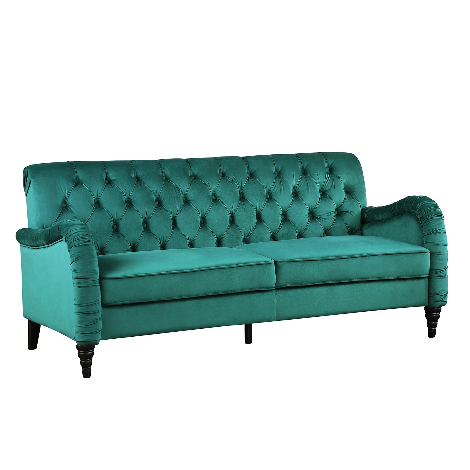 2229,Dark Green Chesterfield 3 Seater ,Modern Sofa Dark Green Velvet