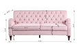 Chesterfield Sofa 3 Seater ,Modern Sofa,Pink Color Pink Velvet