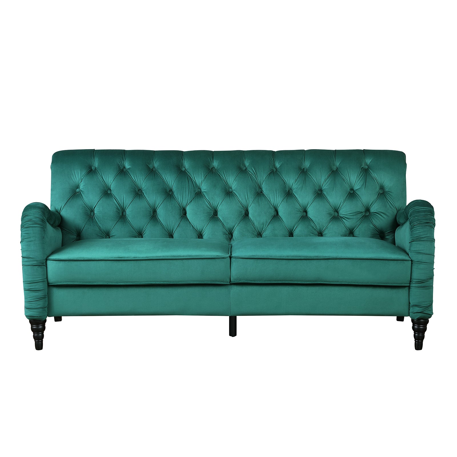 2229,Dark Green Chesterfield 3 Seater ,Modern Sofa Dark Green Velvet