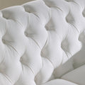 Chesterfield Sofa ,Stanford Sofahigh Quality Chesterfield Sofa ,White Colortufted And Wrinkled Fabric Sofa Contemporary Stanford Sofa . Tufted Sofa With Scroll Arm And Scroll Back White Velvet