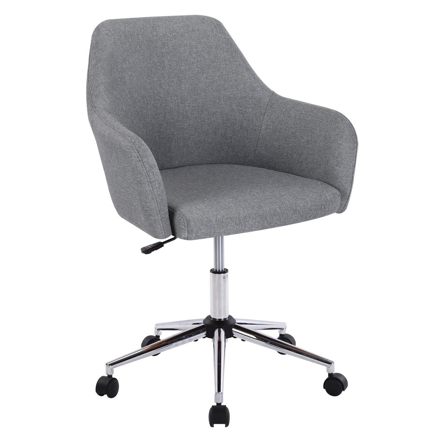 Home Office Chairswivel Adjustable Task Chair Executive Accent Chair With Soft Seat Grey Foam Cotton Linen