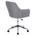 Home Office Chairswivel Adjustable Task Chair Executive Accent Chair With Soft Seat Grey Foam Cotton Linen