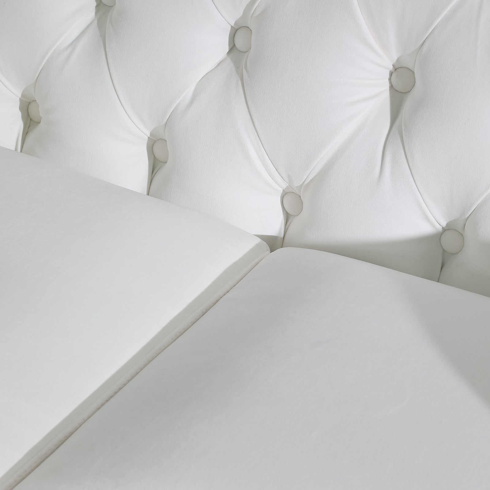 Chesterfield Sofa ,Stanford Sofahigh Quality Chesterfield Sofa ,White Colortufted And Wrinkled Fabric Sofa Contemporary Stanford Sofa . Tufted Sofa With Scroll Arm And Scroll Back White Velvet