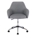 Home Office Chairswivel Adjustable Task Chair Executive Accent Chair With Soft Seat Grey Foam Cotton Linen