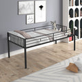 Metal Triple Twin Bunk Bed Can Be Separated Into 3 Twin Beds Sturdy Metal Noise Reduced Bunk Bed For Three Safety Guardrail Cpc Certified No Box Spring Needed Black Metal