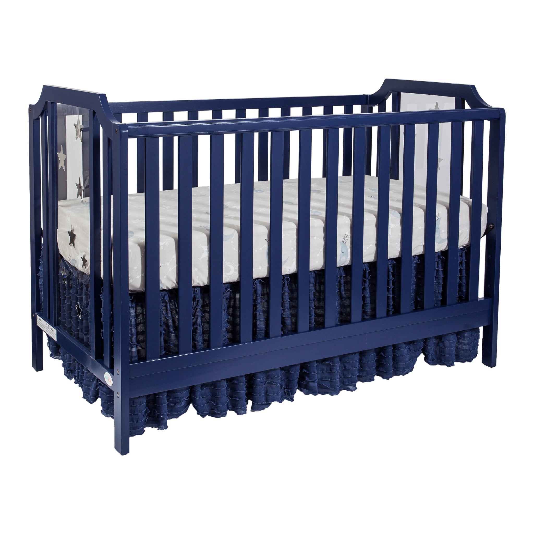 Celeste 3 In 1 Convertible Island Crib Navy Blue Navy Blue Solid Wood